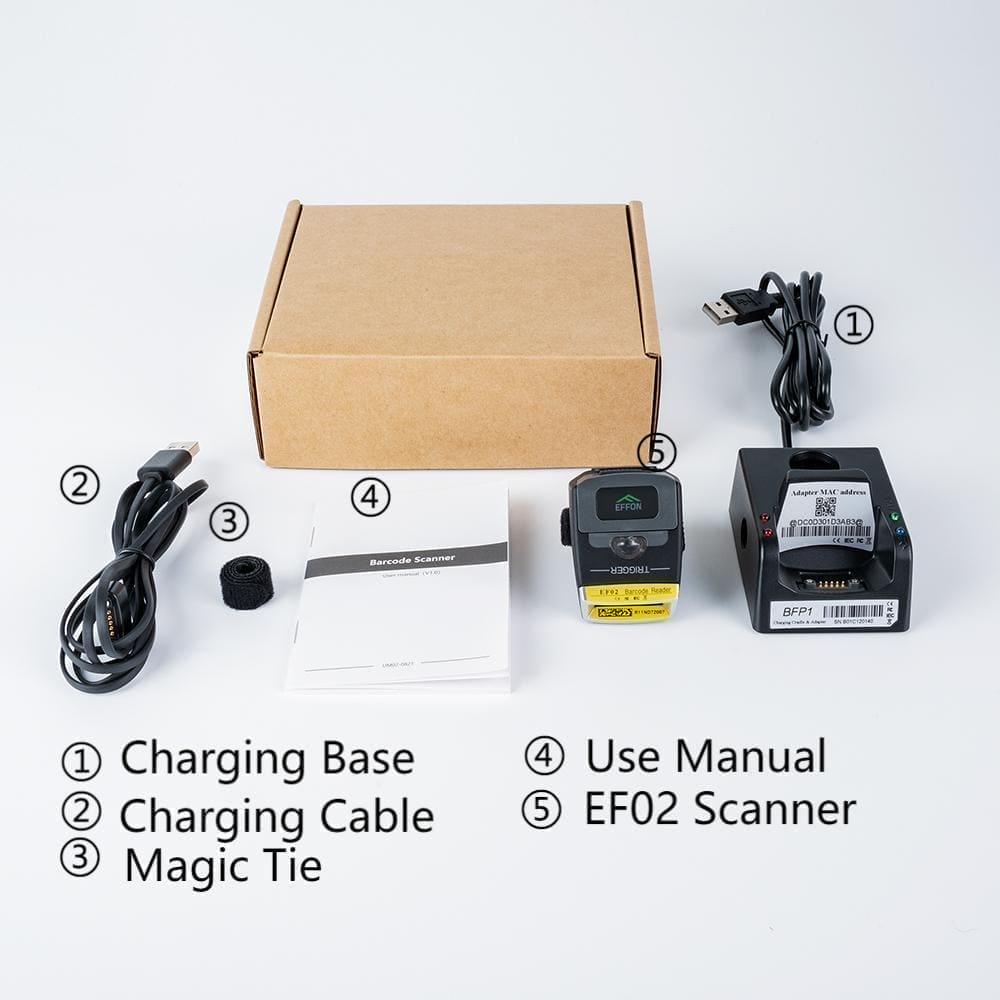 Ring Scanner EF02 2D Barcode Scanner with zebra SE4107