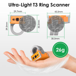 EFFON Bluetooth 2D Ring Barcode Scanner T3