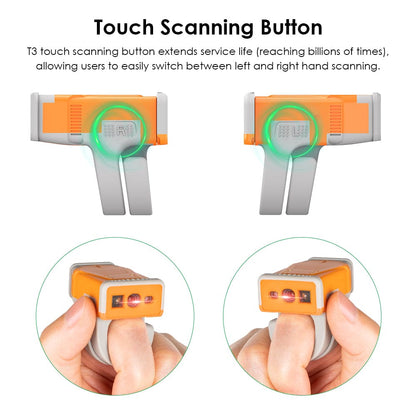 EFFON Bluetooth 2D Ring Barcode Scanner T3